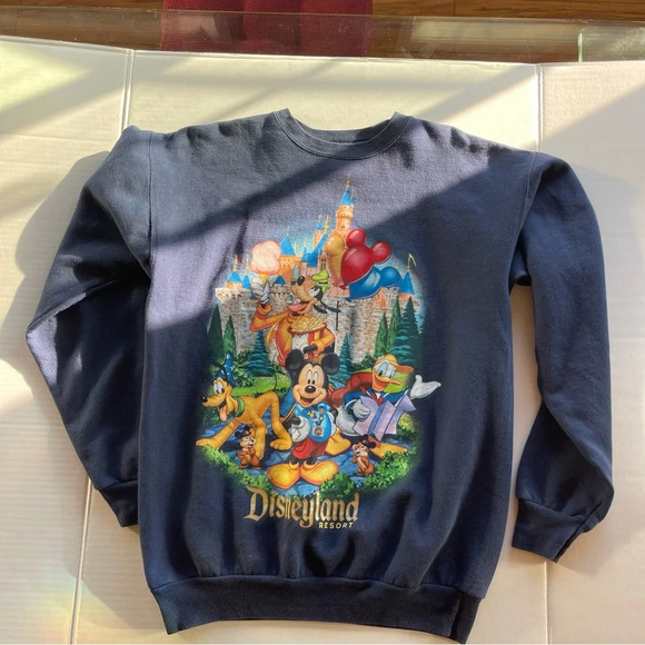 Hanes Navy Blue Disney Sweater Men Size Medium - Picture 2 of 6